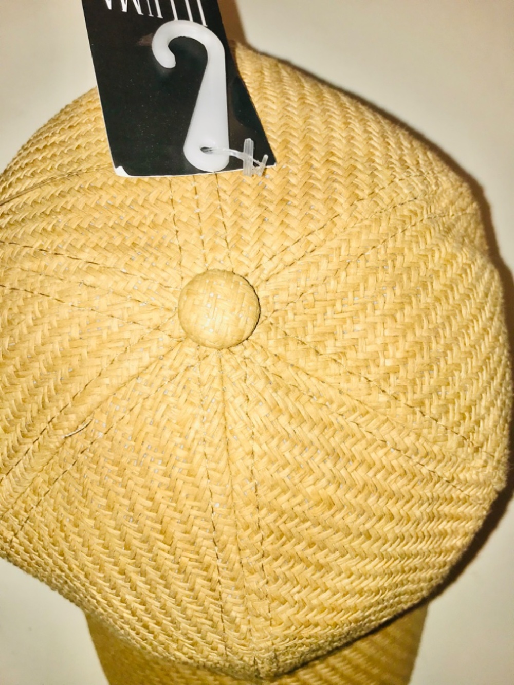NWT Illuma Khaki Tan Paper Straw Baseball Cap Hat Summer Beach Boho Quiet Luxury - Picture 5 of 12